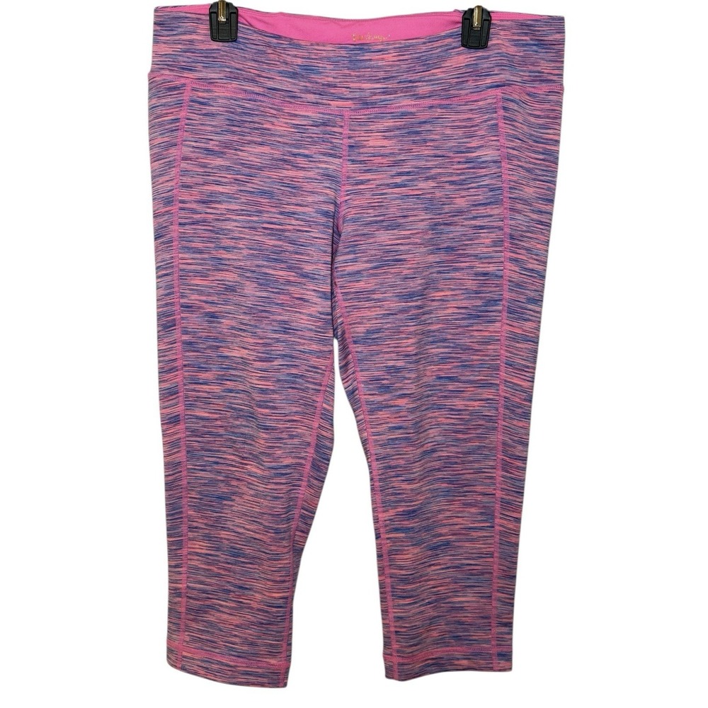 Lilly Pulitzer Luxletic Weekender Leggings Women's XL Capri Flamingo Pink‎ Space